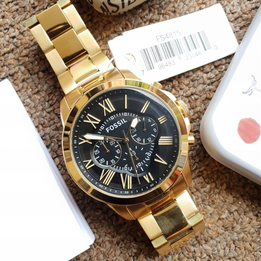 Fossil Grant Chronograph Black Dial Men's Watch-FS4815 - Time Access store