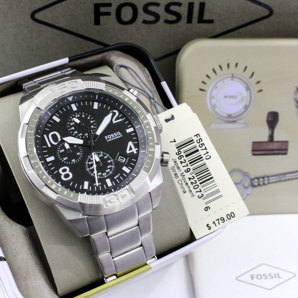Fossil Men's Bronson Stainless Steel Quartz Dress Chronograph Watch fs5710 - Time Access store