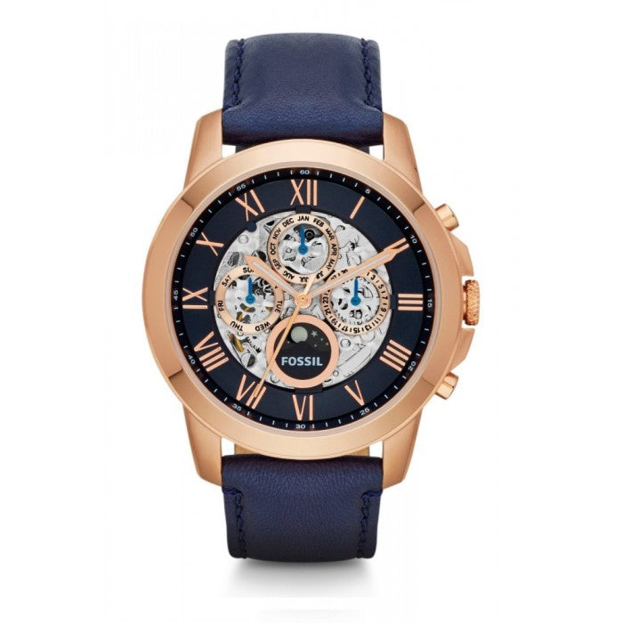 Fossil Men's ME3029 Grant Automatic Watch With Blue Leather - Time Access store