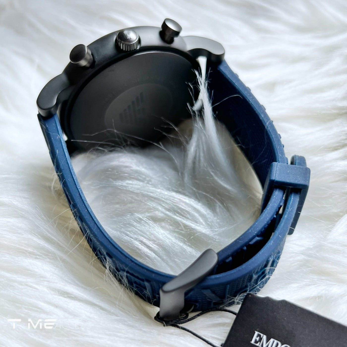 Emporio Armani Luigi Analog Display Blue Silicone Men's Watch| AR11023