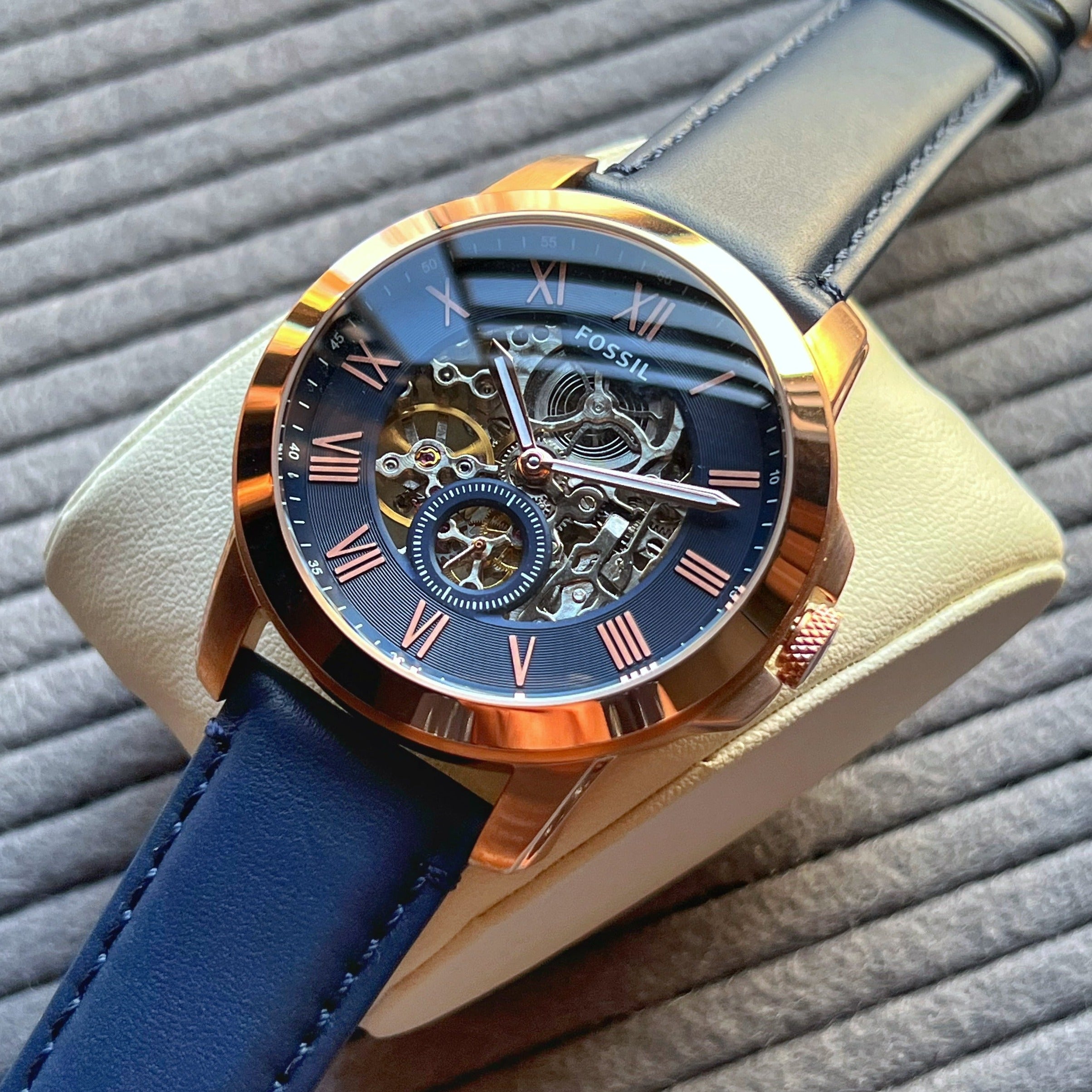 FOSSIL Grant Automatic Navy Men's Watch | ME3054 - Time Access store