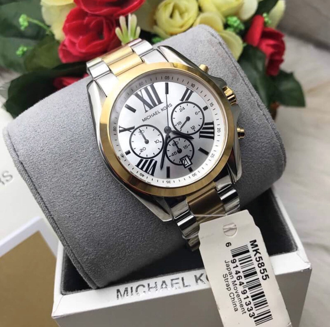Micheal Kors BRADSHAW TWO-TONE UNISEX WATCH MK5855 - Time Access store