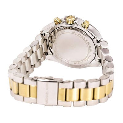 Michael Kors MK5974 Bradshaw Gold Dial Two Tone Steel Chronograph Watch - Time Access store