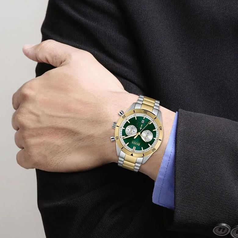 Hugo Boss Santiago Quartz Green face Men's Watch| HB1513872