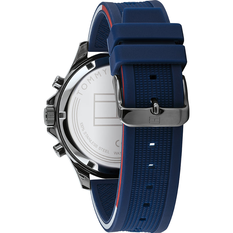 TOMMY HILFIGER BLUE DIAL SILICONE MEN'S WATCH| TH1791721