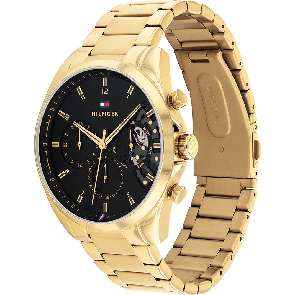 Tommy Hilfiger Baker Black-Golden Dial Men's Watch| TH1710447