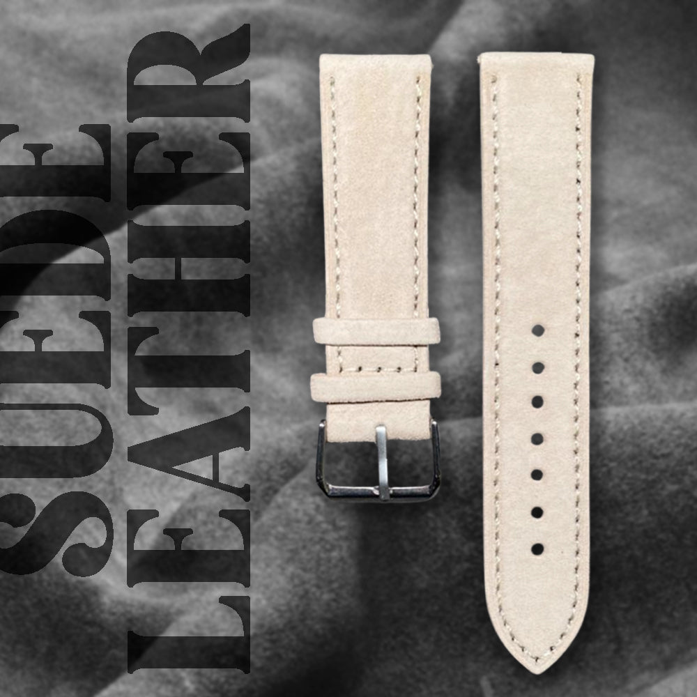 Cavern Suede Beige 22mm Leather Strap