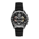 Seiko Conceptual Chronograph Black Silicon Strap Watch SSB349P1