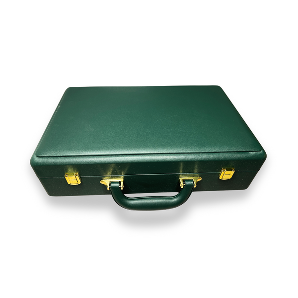 12 Slots Dark Green High Leather Materials Watch Organizer Box with Lock