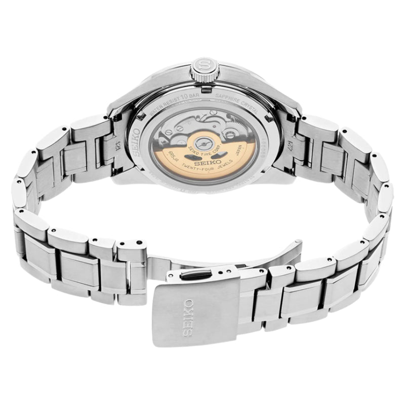 SEIKO Presage 'Ao' Sharp-Edged Open Heart Automatic Watch| SPB417J1