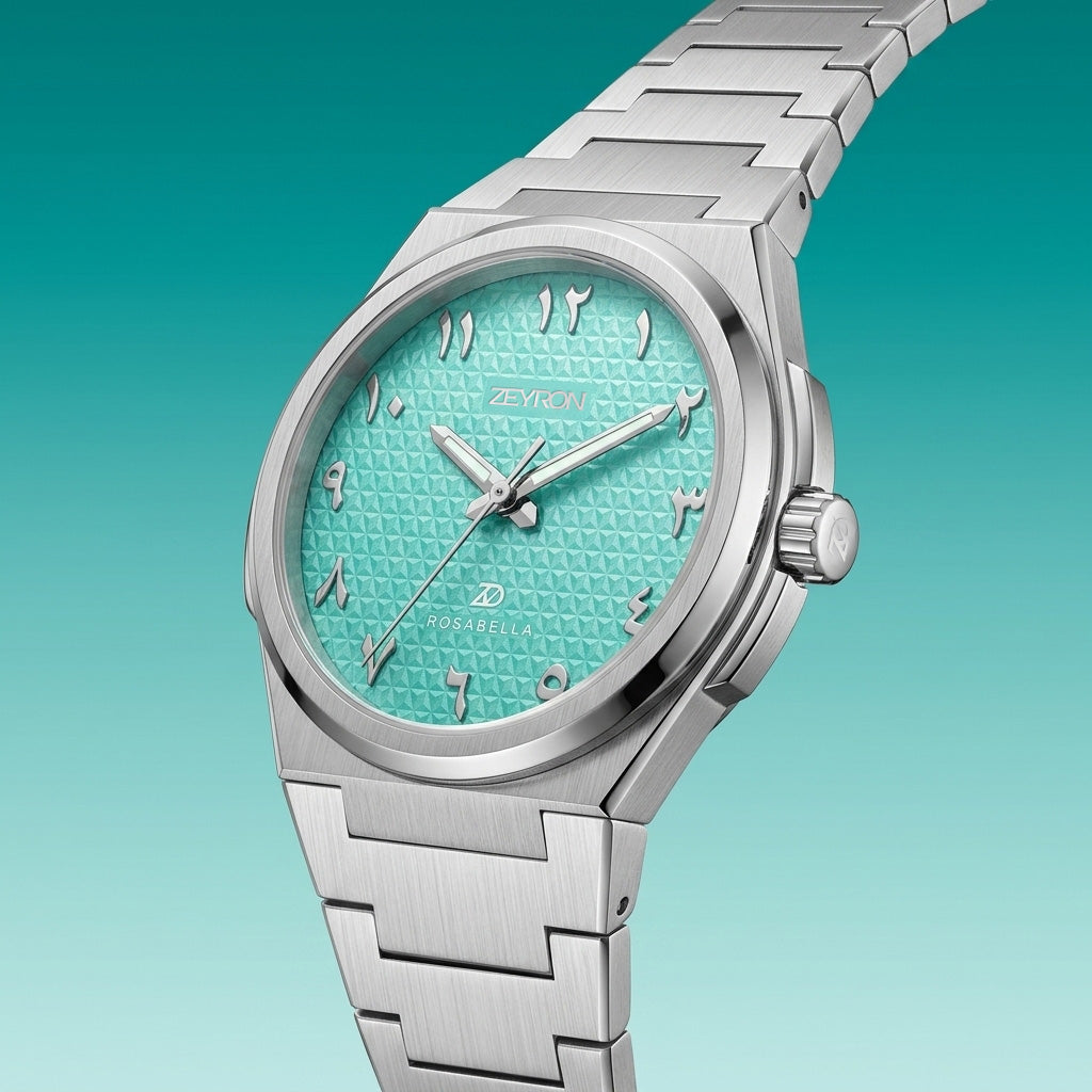 Zeyron Rosabella Eastern Numeral Aqua Soft  | ZR 2563