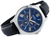 Casio Enticer Blue Dial Black Leather Men's Watch| MTP-V300L-2AUDF