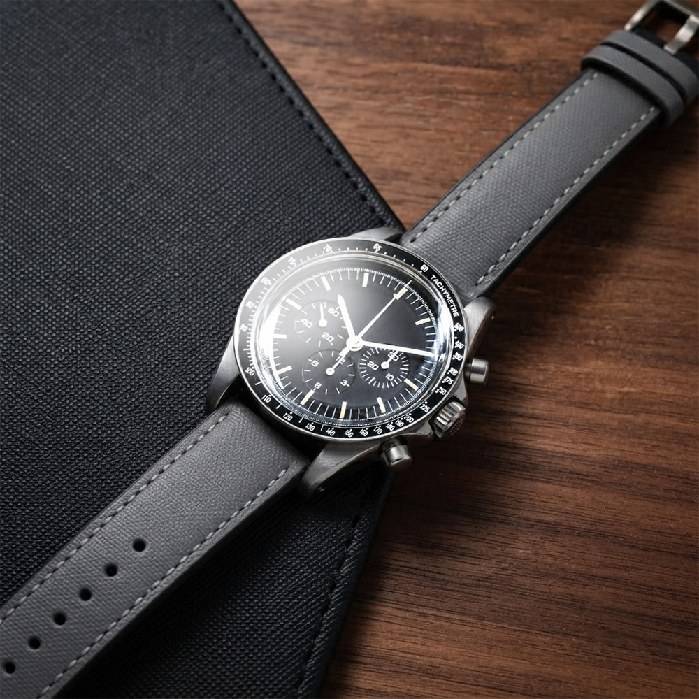 Zeyron 22mm Grey Premium Sailcloth Watch Strap