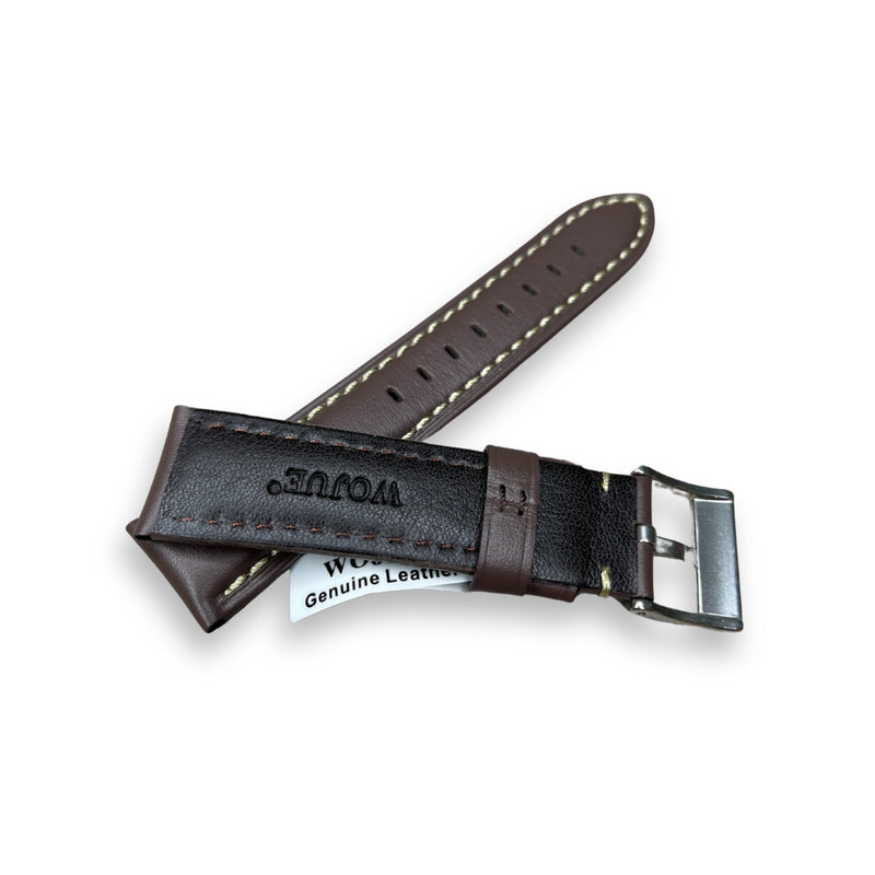 Wojue Plain Brown Leather Strap