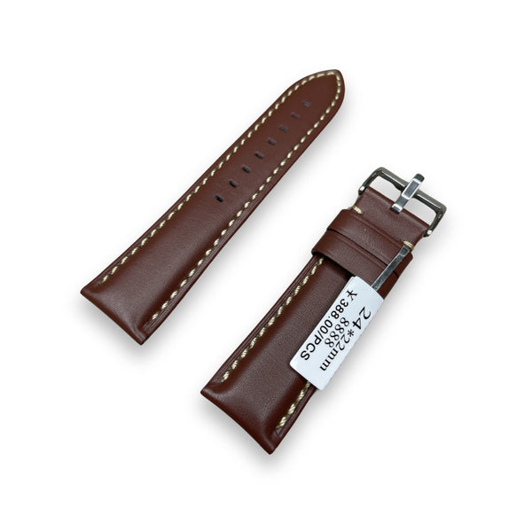 Wojue 24mm Plain Light Brown Leather Strap | 2100000292603