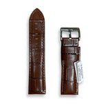 Wojue Crocodile Textured Brown Leather Strap