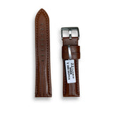 Wojue Snake Textured Brown Leather Strap