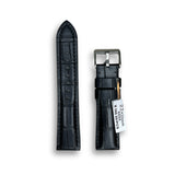 Wojue Crocodile Textured Black Leather Strap