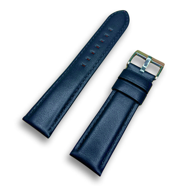 Ruxiang Plain Dark Bule Leather Strap 