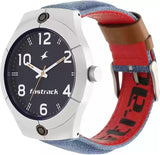 Fastrack Analog Black Dial Denim Strap Men's Watch| 3191SL01