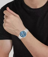 Fastrack Quartz Blue Dial Stainless Steel Men's Watch | 3242SM01