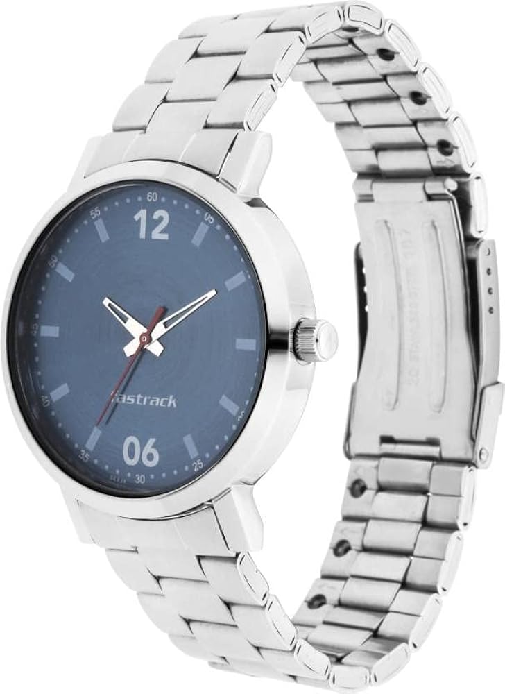 Fastrack Ss Back Fastrack Quartz Blue Dial Stainless Steel Men's Watch | 3242SM01