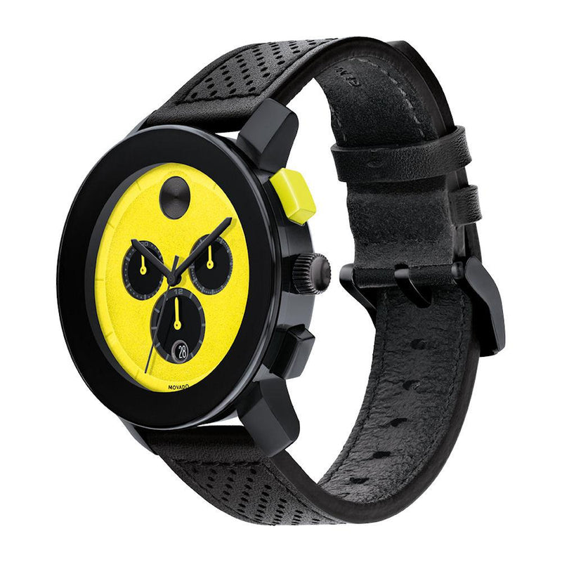 Yellow on sale movado watch