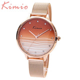 KIMIO Women's Wrist Watch, Model K6409M-CZ1RRB Two-tone dial