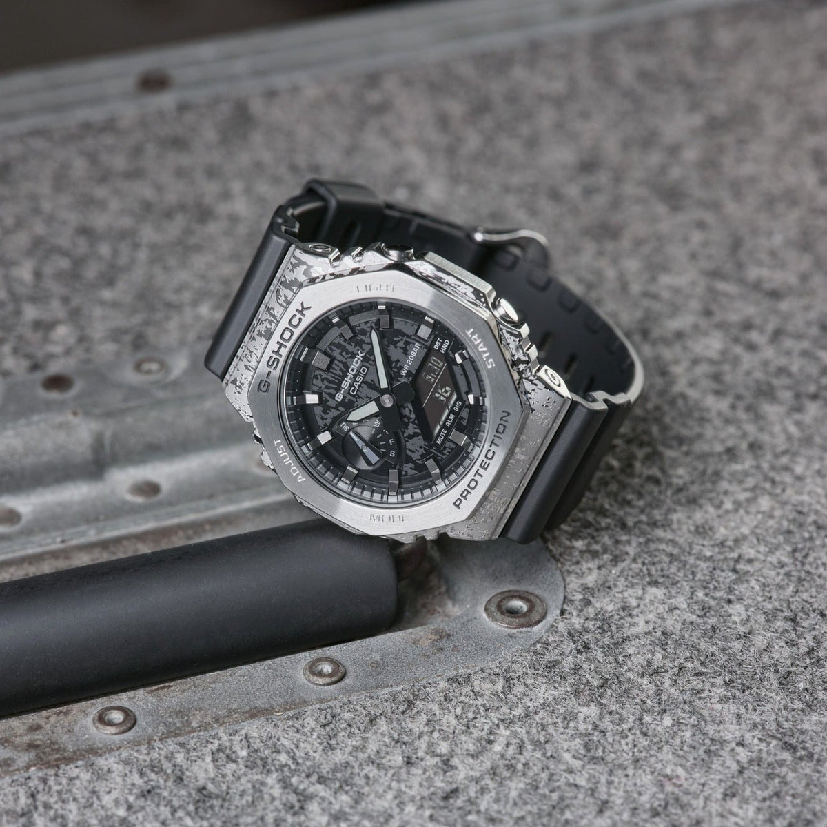 Casio G-Shock GM-2100GC-1ADR Black Metal Sport Watch for Men | Time Ac
