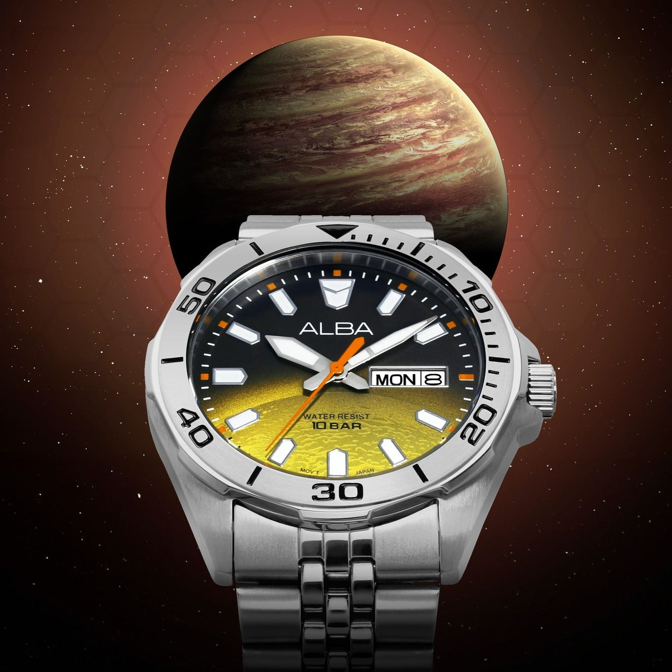 ALBA Sportive Yellow Gradation Dial Men's Watch | AV3583X