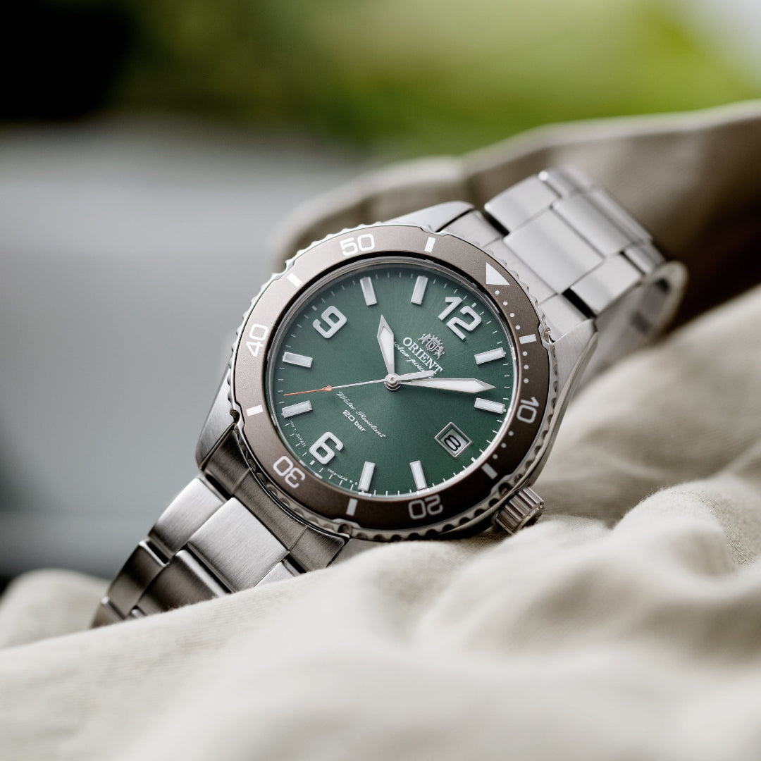 Orient Sport Solar Green Dial Men's Watch | RA-WJ0001E10B