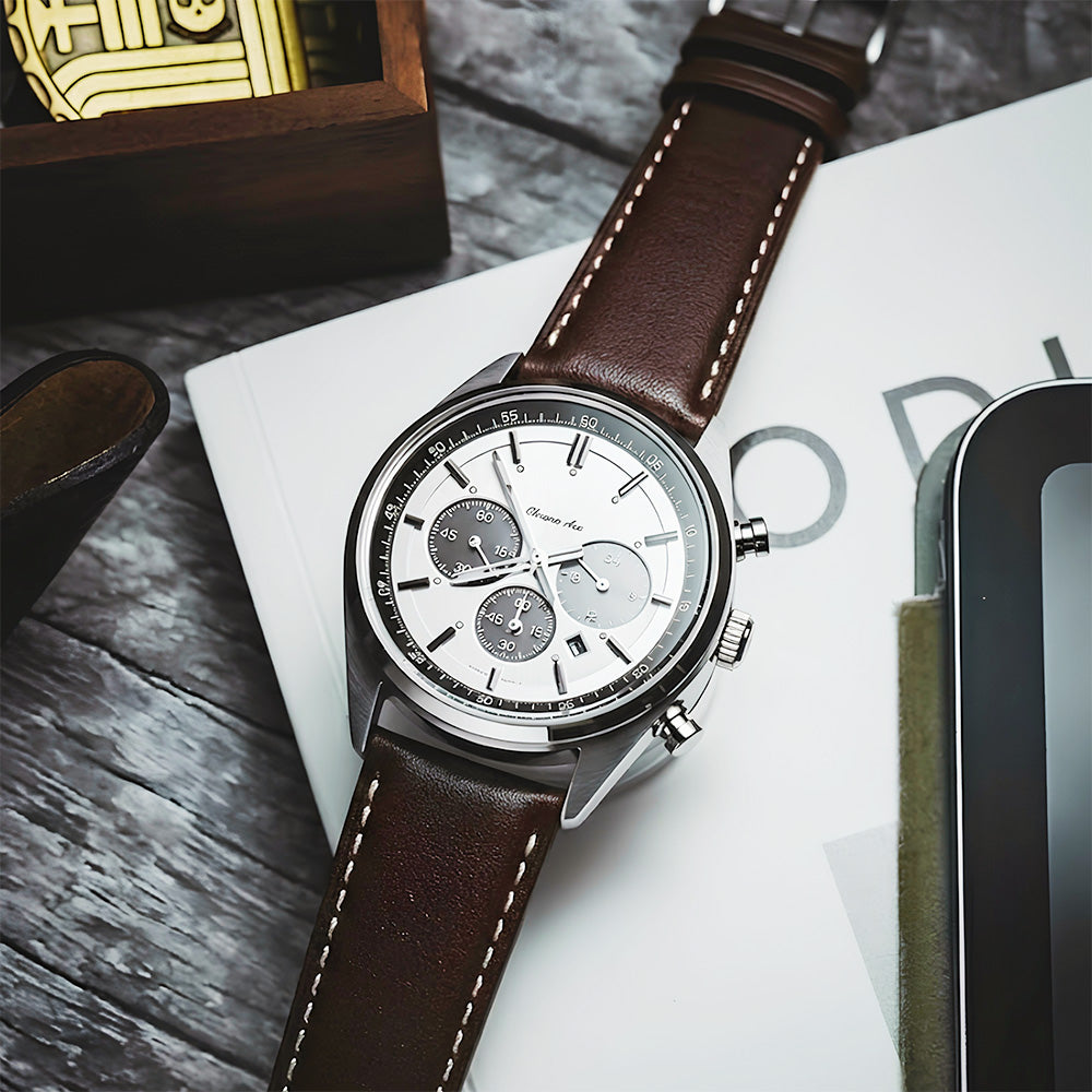 Cavern Premium 22mm Plain Brown Leather Strap V2
