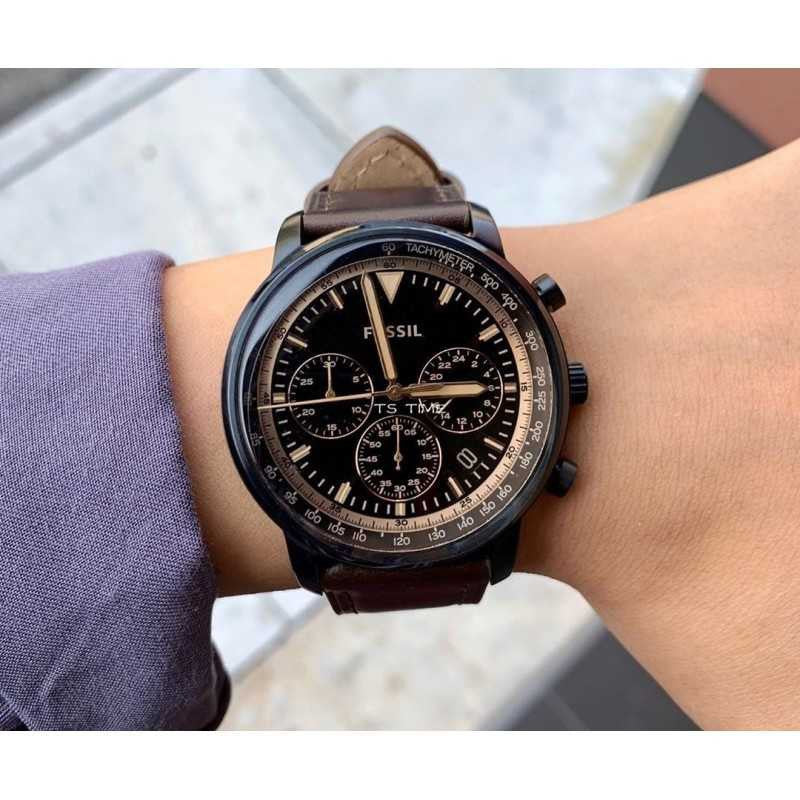 Fossil Goodwin Chronograph Brown Leather Men's Watch | FS5529