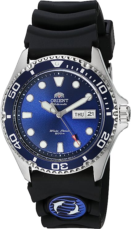Orient 'Ray II Rubber' Japanese Automatic Stainless Steel Diving Watch,(Model: FAA02008D9)
