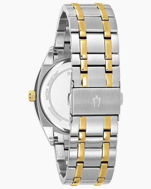 Bulova Men's Two-Tone Chronograph Silver Dial Watch 98B309