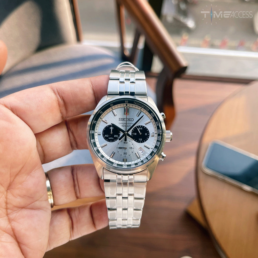 Seiko Chronograph Quartz White Dial Men's Watch | SSB425P1