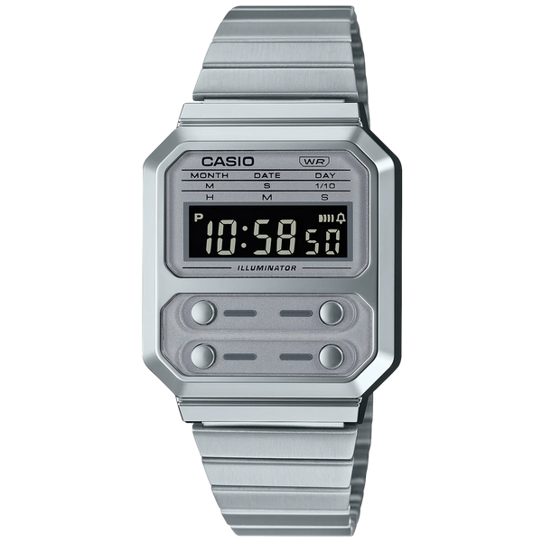 Metal case digital watch hot sale