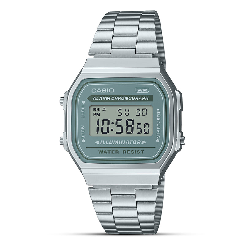 Casio Vintage Grey Digital Stainless Steel Men's Watch| A168WA-3AYDF