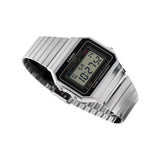 CASIO RETRO DIGITAL STAINLESS STEEL UNISEX WATCH | A700W-1ADF