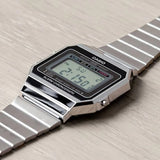 CASIO RETRO DIGITAL STAINLESS STEEL UNISEX WATCH | A700W-1ADF