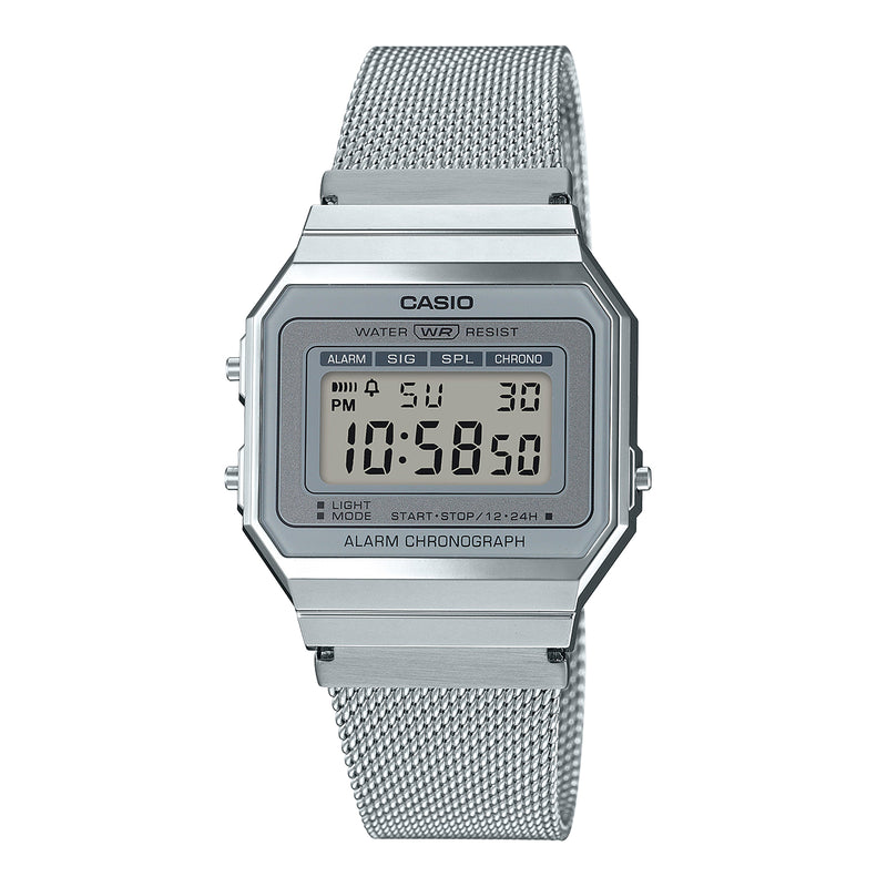 Casio Vintage Digital Dial Mesh Chain Unisex Watch | A700WM-7ADF