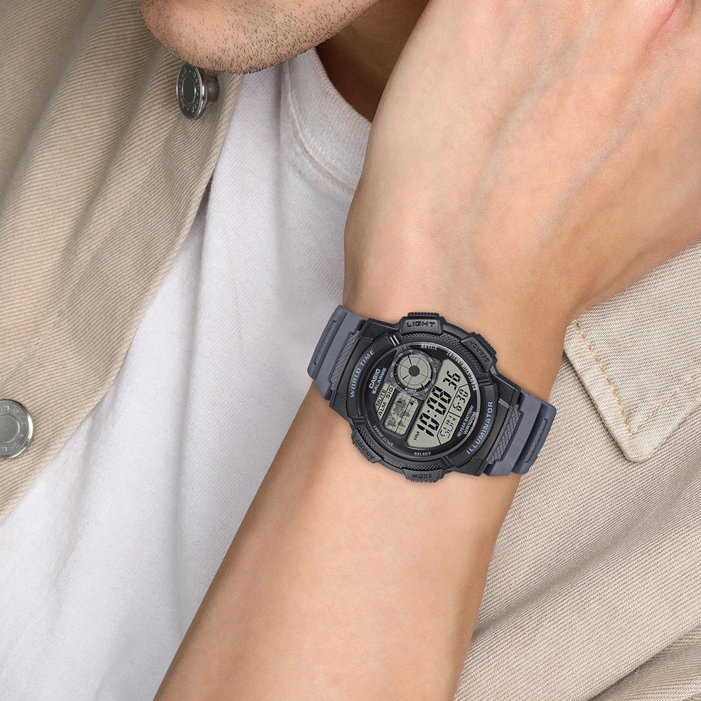 Casio Sports Digital Black Resin Watch For Men | AE-1000W-8AVDF
