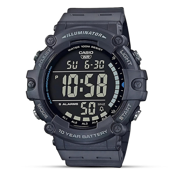 Casio "Illuminator" Black Wide Face Digital Men's Watch | AE-1500WH-8BVDF