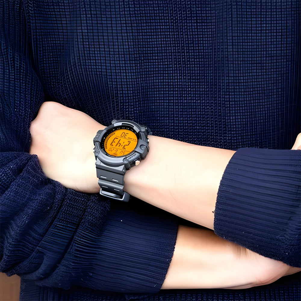 Casio "Illuminator" Orange Wide Face Digital Watch | AE-1500WHC-8AVDF