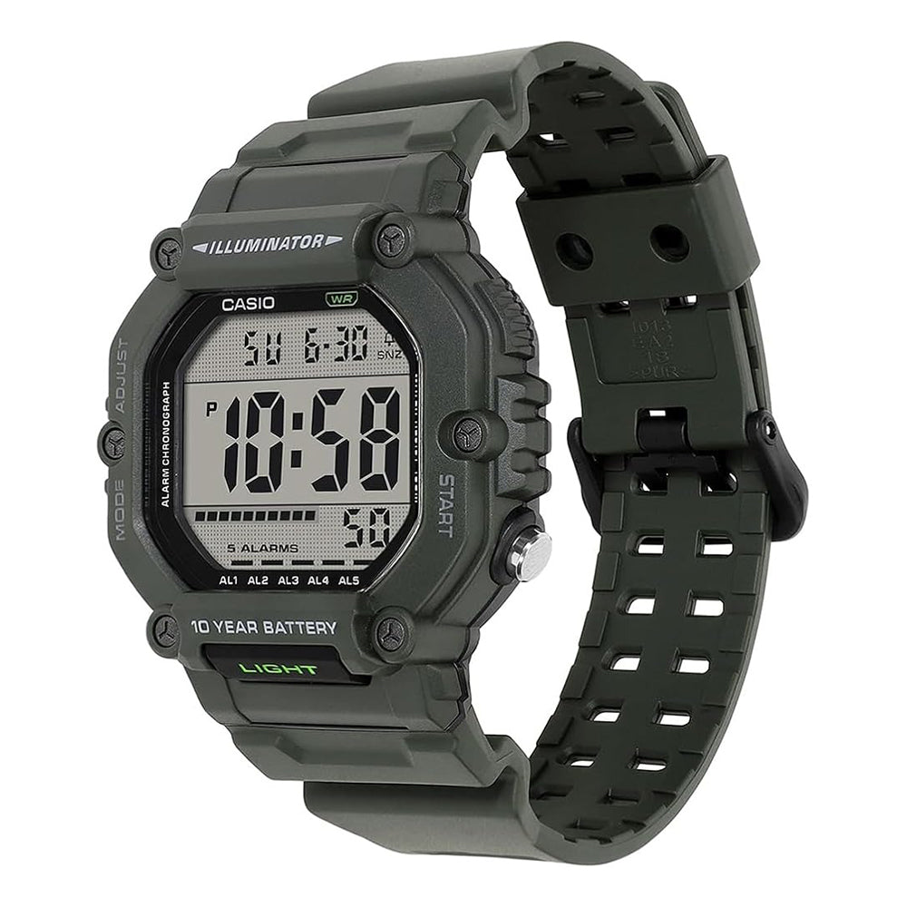 CASIO Youth Digital Green Strap Men's Watch | AE-1600HX-3AVDF