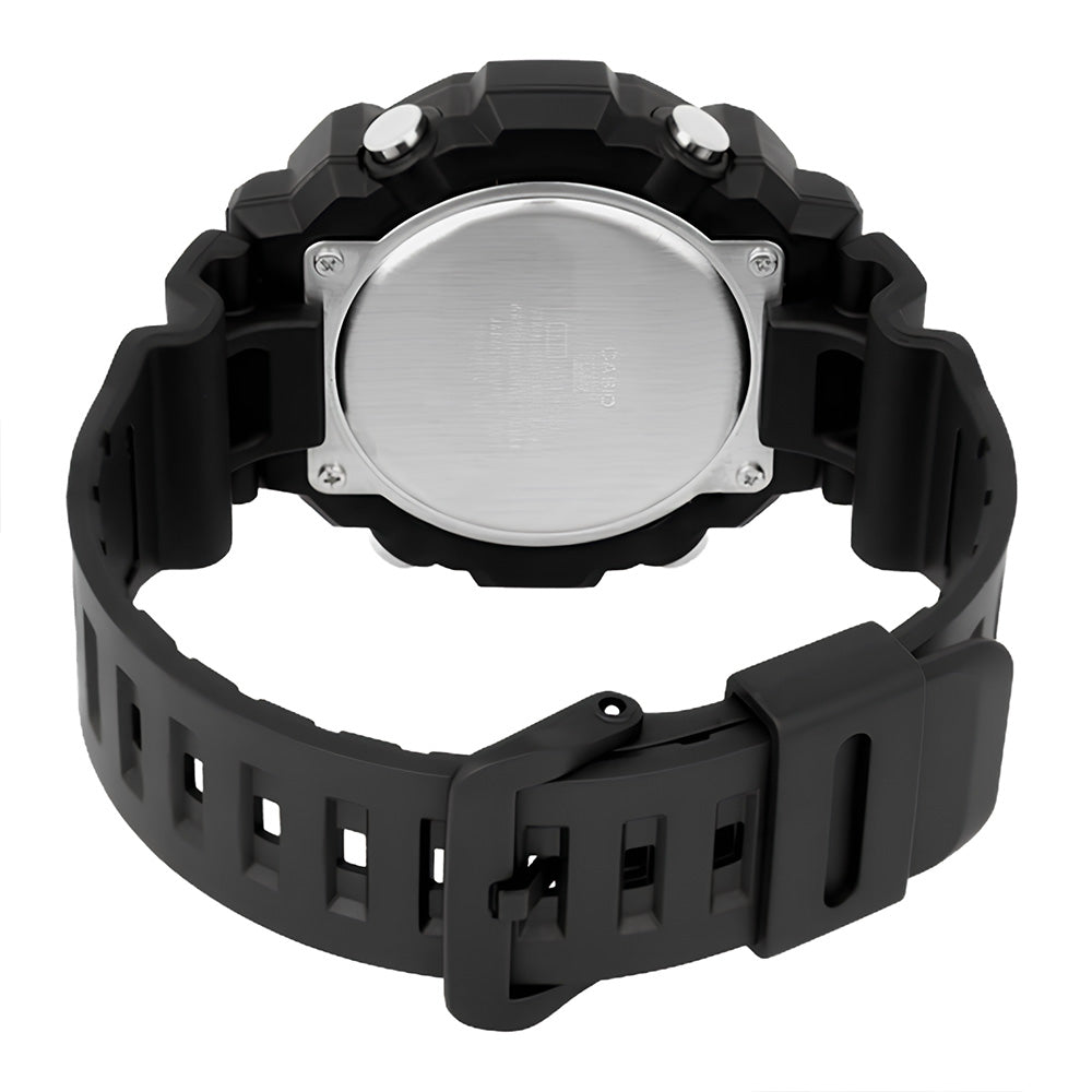 CASIO ANALOGUE-DIGITAL SILVER DIAL RESIN STRAP WATCH AEQ-120W-7AVDF