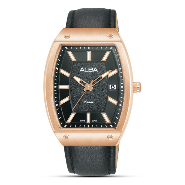 Alba Active Rose Gold Tone Black Dial Men's Watch | AG8M84X