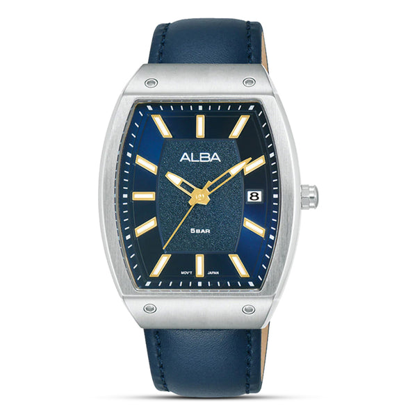 Alba Active Blue Dial Leather Band Men's Watch | AG8N21X