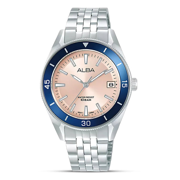 Alba Active Pink Sunray Dial Ladies Watch | AG8Q23X