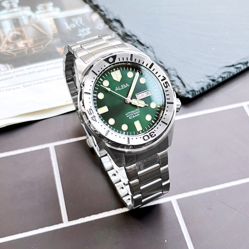 Alba Mechanical Green Dial Men's Automatic Watch AL4371X1